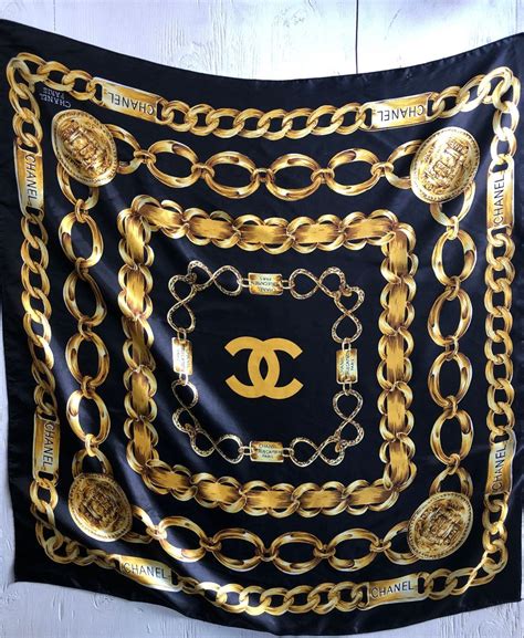 chanel chain link scarf